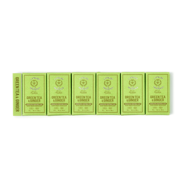 Green Tea & Ginger Box of 6 Guests Soaps