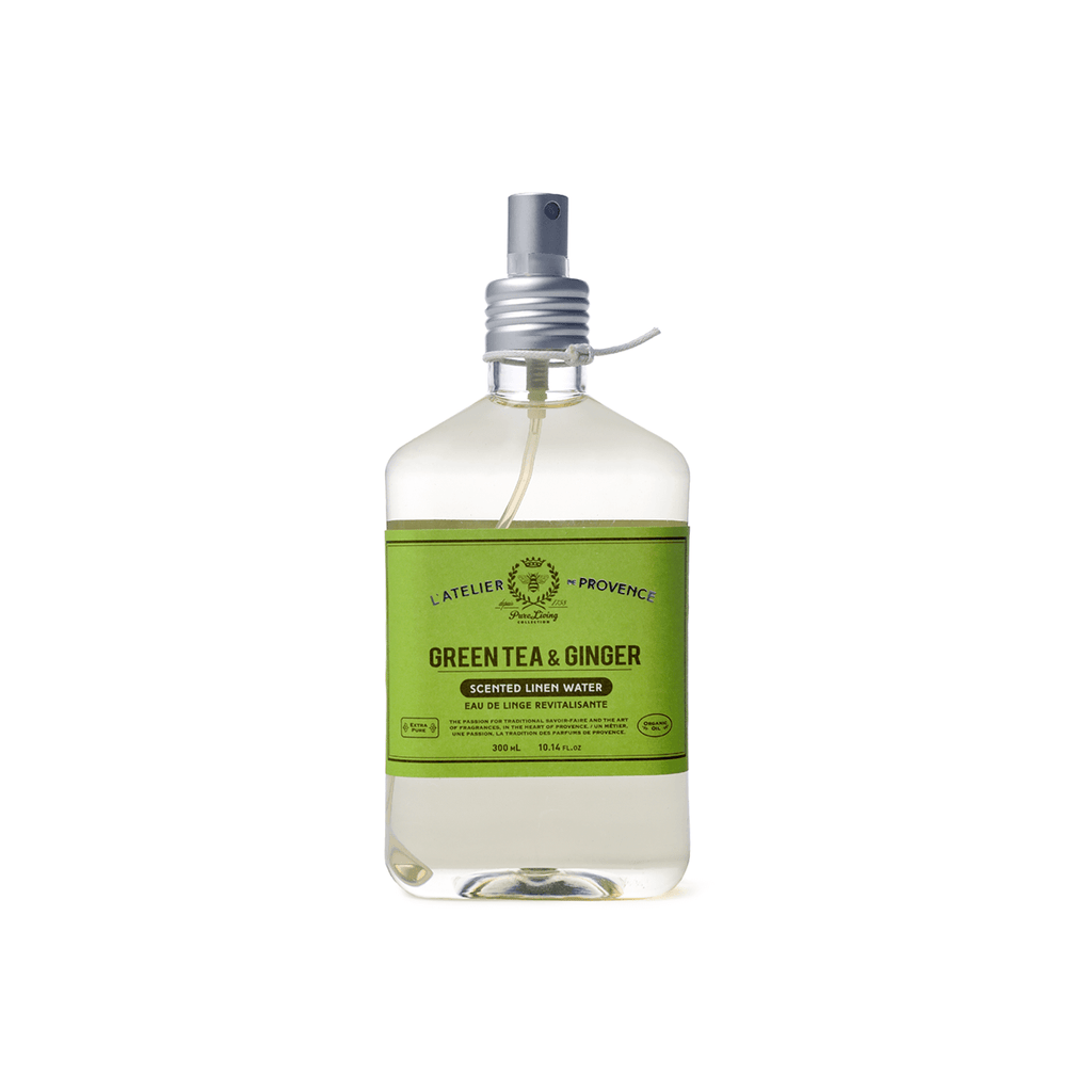 Eau de linge revitalisante au thé vert et gingembre